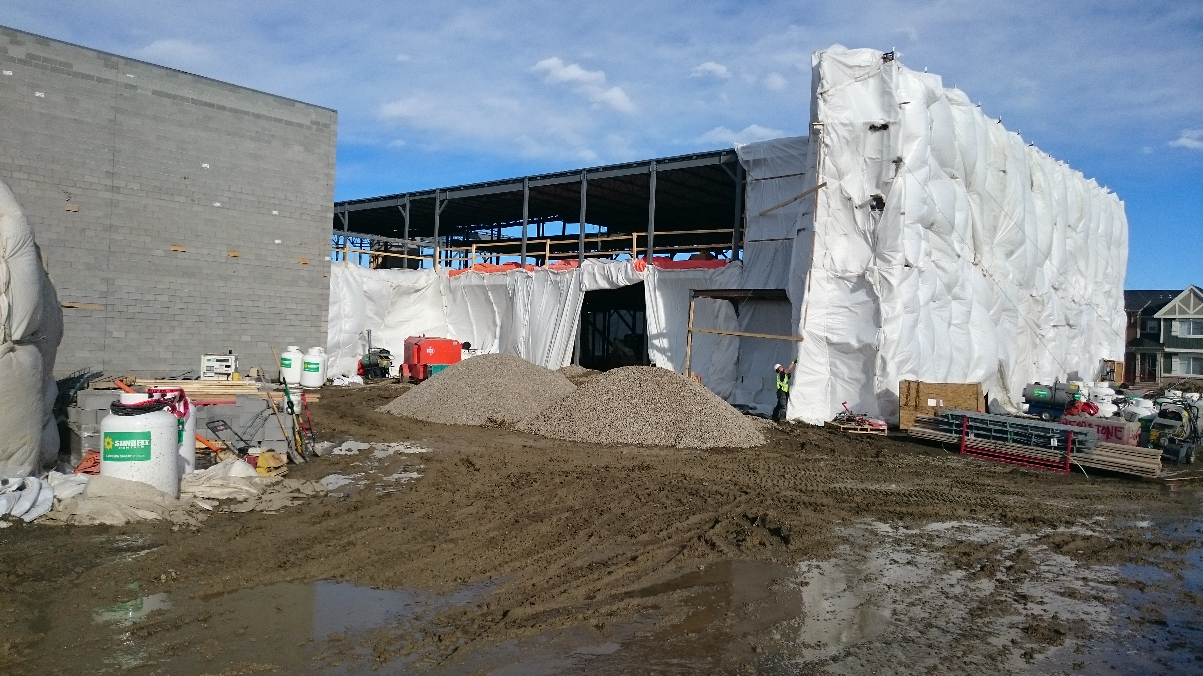 February 15 - Preparation for pouring the main floor slab